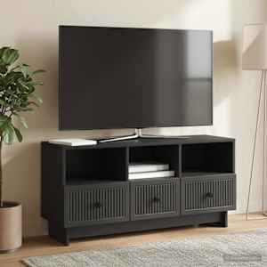 TV omarica s predalom Črna 102 x 34,5 x 50 cm Inženirski les