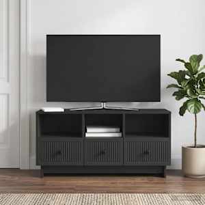 TV omarica s predalom Črna 102 x 34,5 x 50 cm Inženirski les