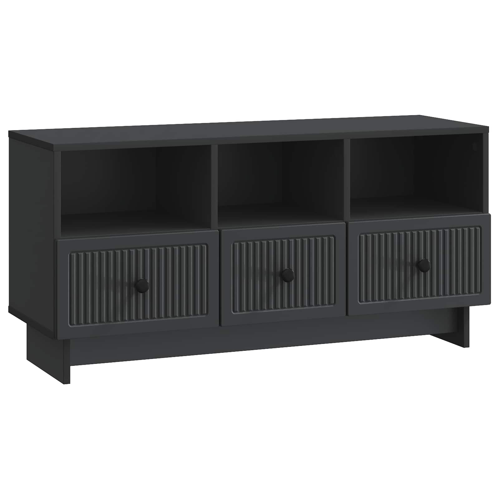 vidaXL Cabinet TV cu sertar Negru 102 x 34,5 x 50 cm Lemn prelucrat