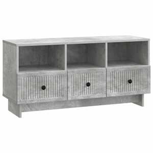 vidaXL Telerikapp sahtliga Betoonhall 102 x 34,5 x 50 cm Tehispuit