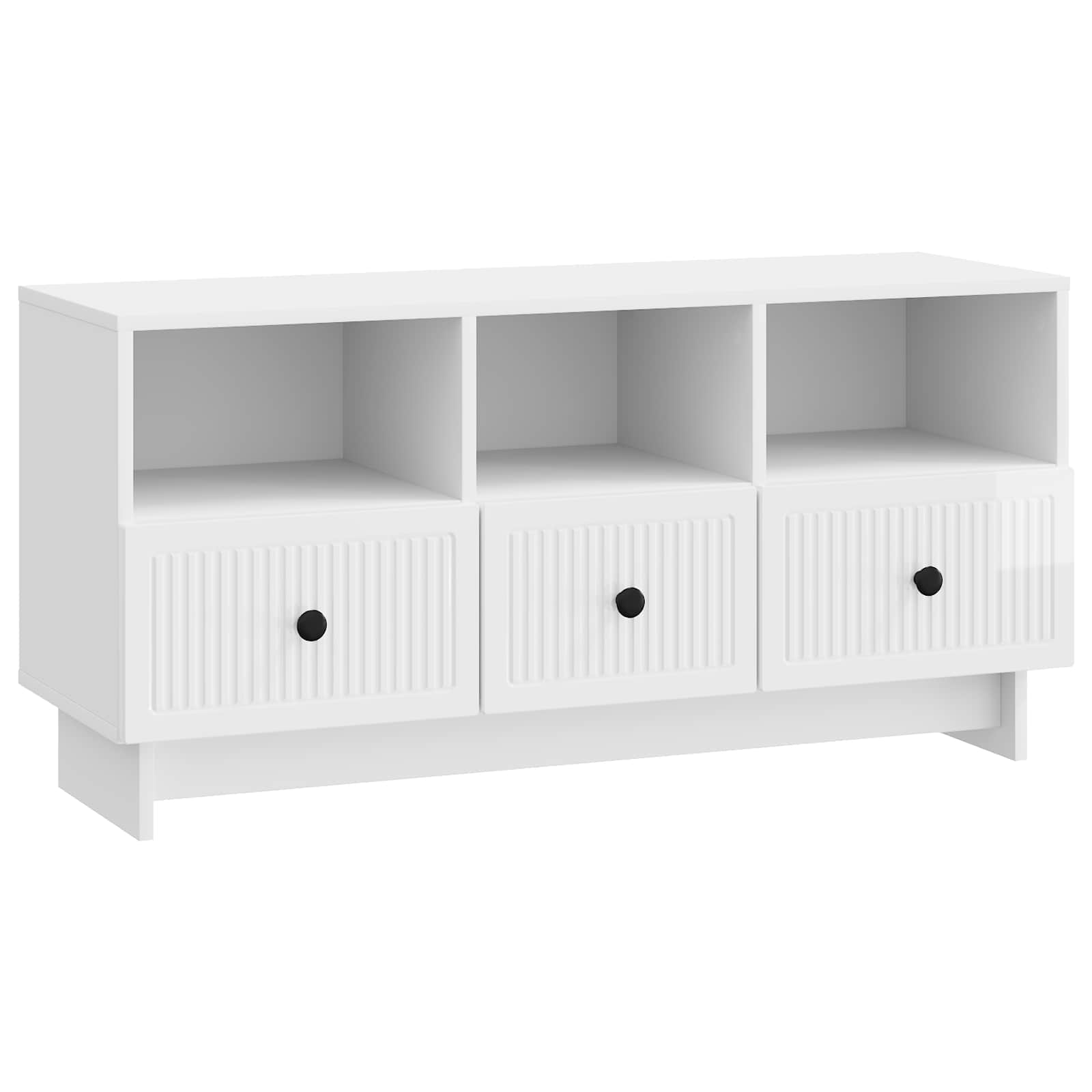 TV-kaappi Korkeakiiltoinen valkoinen 102 x 34,5 x 50 cm