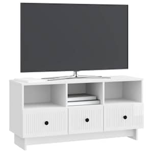Televizní skříň Bílá s vysokým leskem 102 x 34,5 x 50 cm - obrázek 3