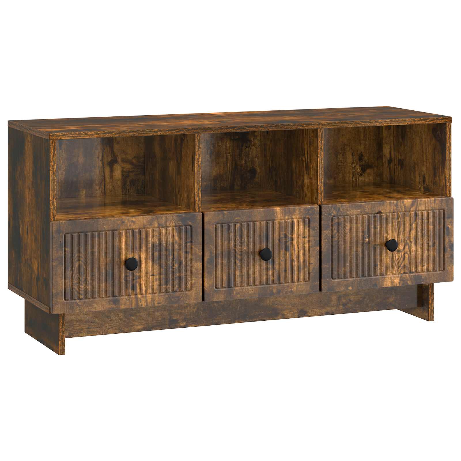 vidaXL Cabinet TV Stejar fumuriu 102 x 34,5 x 50 cm Lemn prelucrat