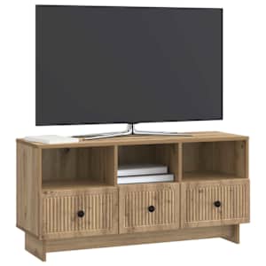 Televizní skříň 102 x 34,5 x 50 cm Dub artisan Kompozitní dřevo - obrázek 3