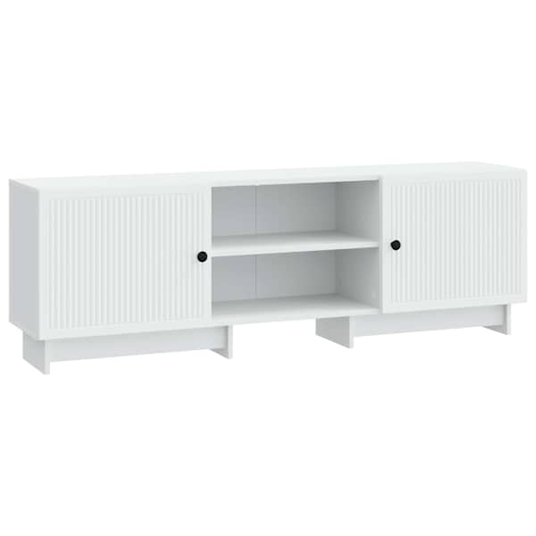vidaXL Telerikapp Valge 150 x 31 x 50 cm T&ouml;&ouml;deldud puit