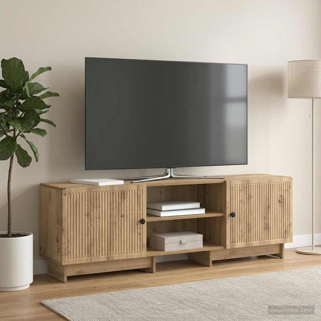 vidaXL Cabinet TV Stejar Artizanal 150 x 31 x 50 cm Lemn prelucrat