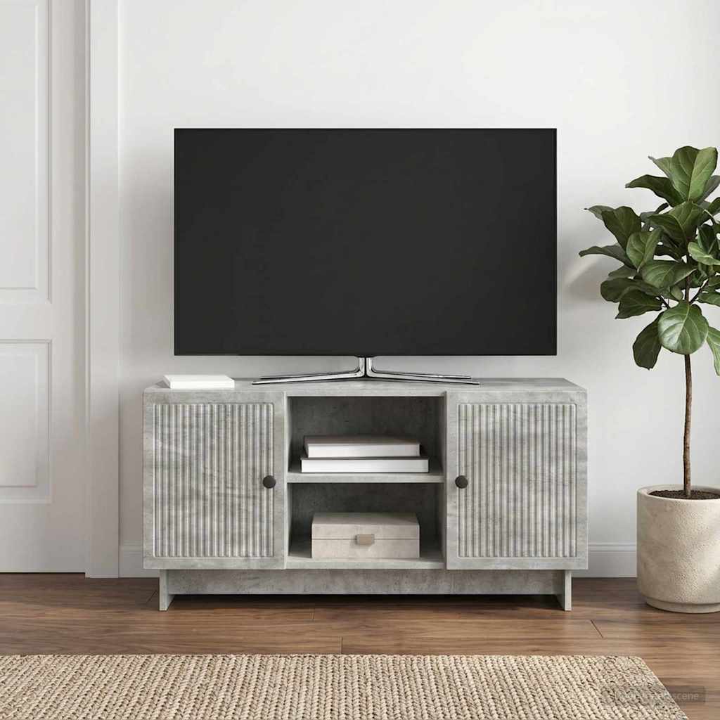 vidaXL TV-kaappi 102 x 34,5 x 50 cm Betoninharmaa Tekninen puu