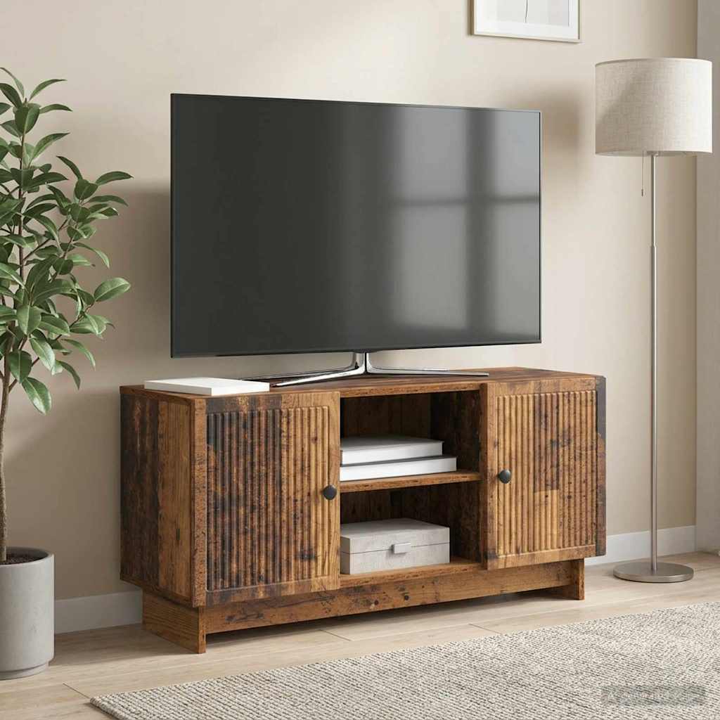 TV-kaappi 102 x 34,5 x 50 cm Vanha puu Tekninen puu