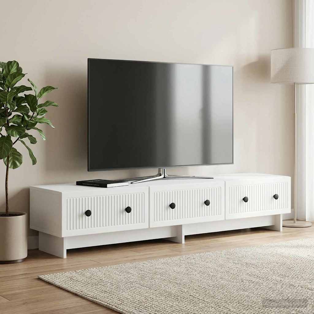 vidaXL Cabinet TV cu sertar Alb 147 x 34,5 x 30 cm Lemn prelucrat