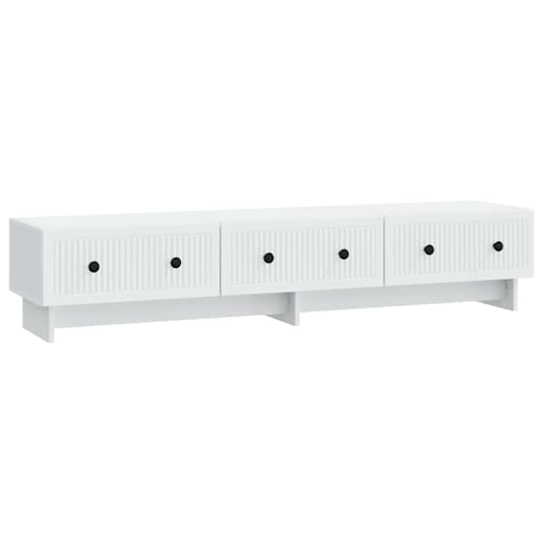 vidaXL Telerikapp sahtliga Valge 147 x 34,5 x 30 cm Tehispuit