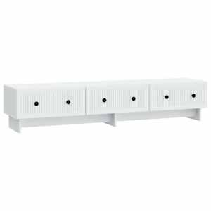 TV omarica s predalom Bela 147 x 34,5 x 30 cm Inženirski les