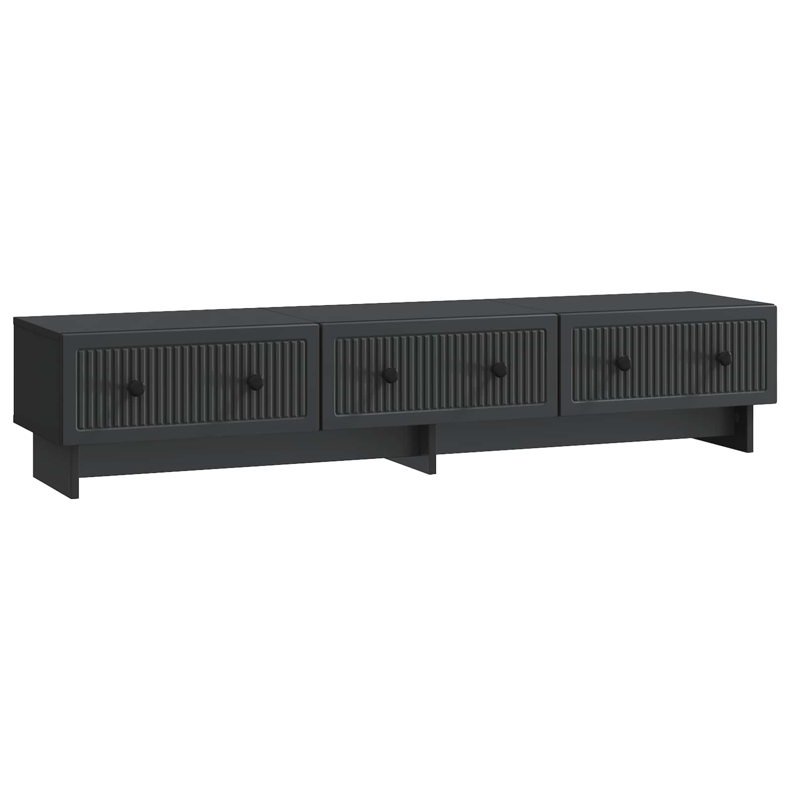 vidaXL Cabinet TV cu sertar Negru 147 x 34,5 x 30 cm Lemn prelucrat