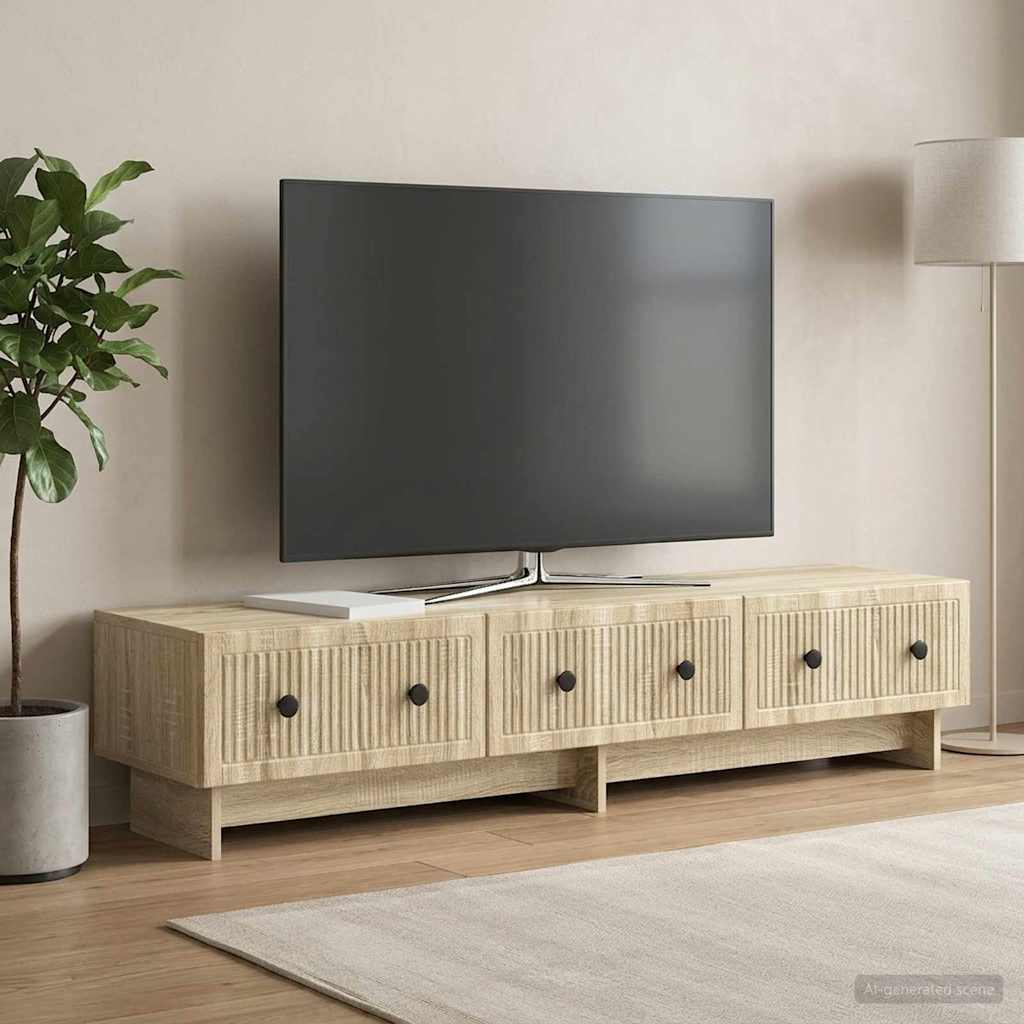 vidaXL Cabinet TV Stejar Sonoma 147 x 34,5 x 30 cm Lemn prelucrat