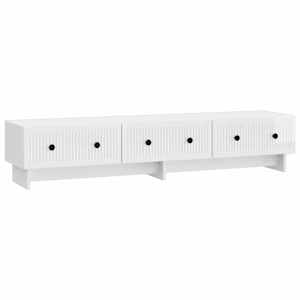 vidaXL Telerikapp 147 x 34,5 x 30 cm K&otilde;rgl&auml;ikega valge Tehispuit