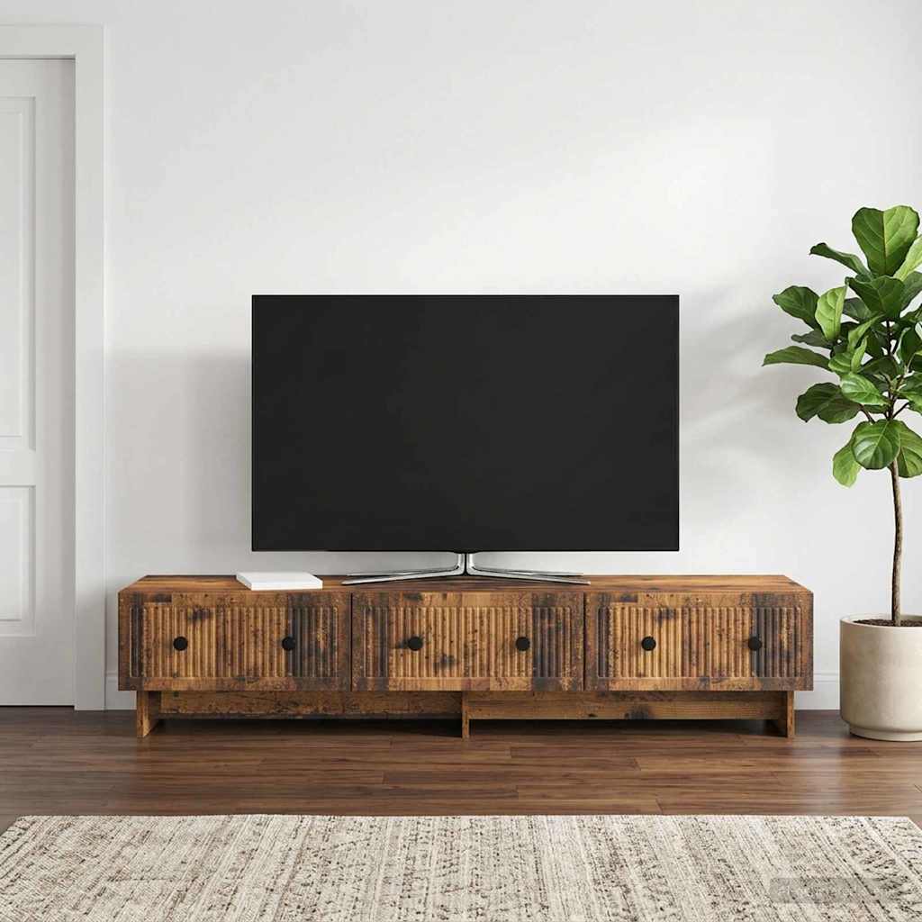 TV-kaappi Vanha puu 147 x 34,5 x 30 cm Tekninen puu - Image 4