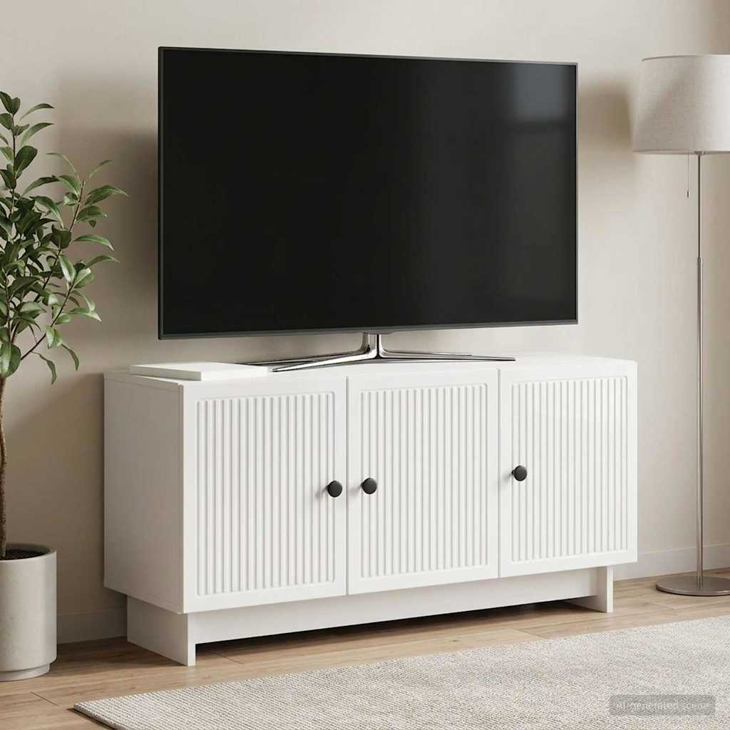 vidaXL Cabinet TV Alb foarte lucios 99 x 34,5 x 50 cm Lemn prelucrat