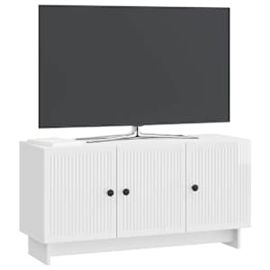 Televizní skříň Bílá s vysokým leskem 99 x 34,5 x 50 cm - obrázek 3