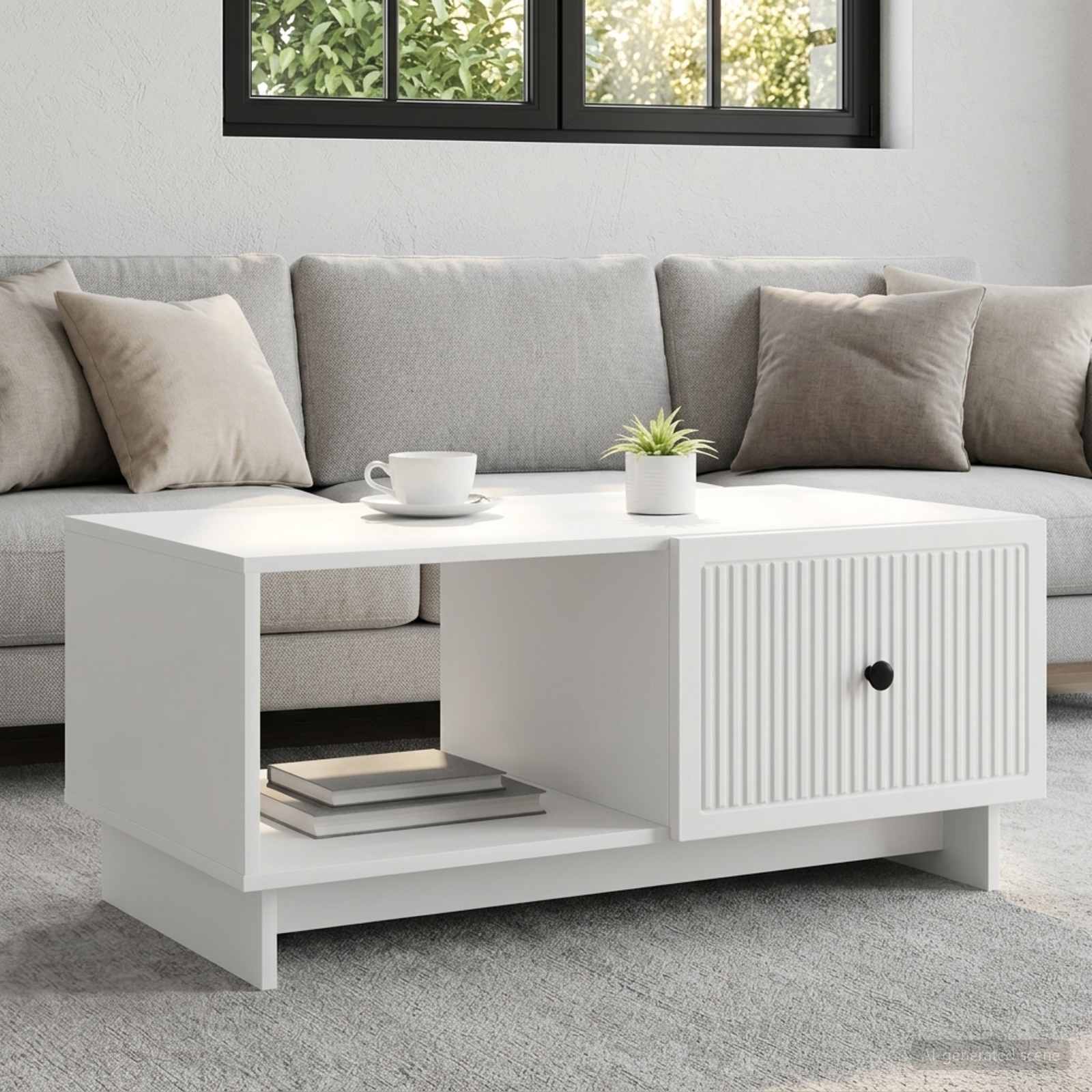 vidaXL Masă de cafea Alb 90 x 50 x 40 cm Lemn prelucrat