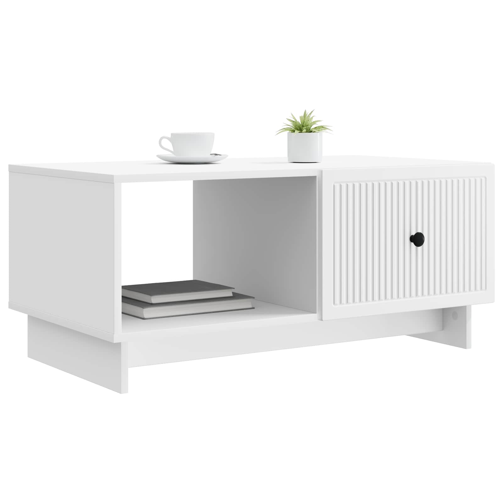 Klubska miza Bela 90 x 50 x 40 cm Inženirski les - slika 2