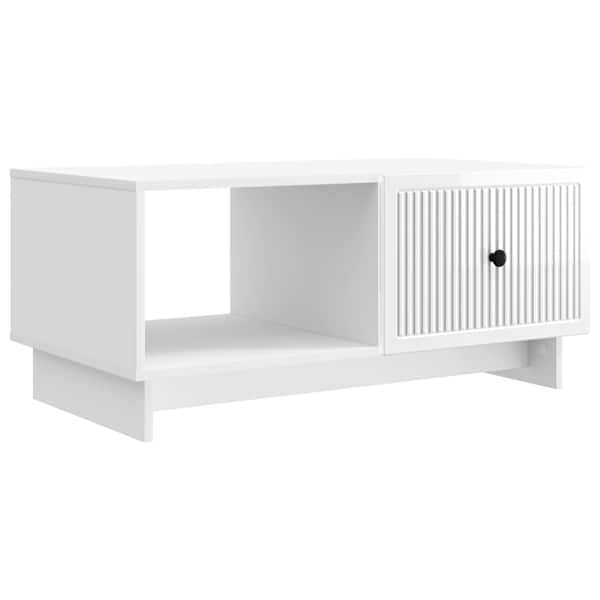 vidaXL Kohvilaud K&otilde;rgl&auml;ikega valge 90 x 50 x 40 cm Tehispuit
