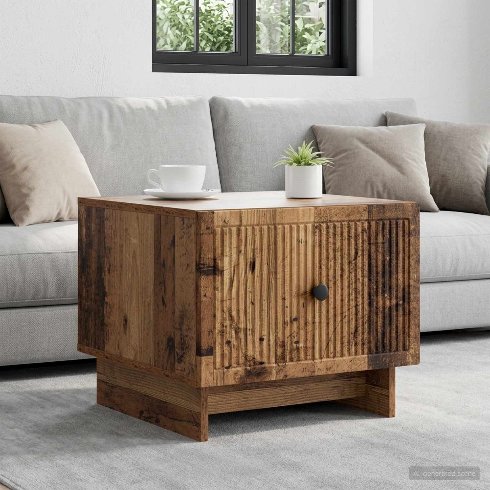 vidaXL Masă de cafea Lemn vechi 49 x 50 x 40 cm Lemn prelucrat