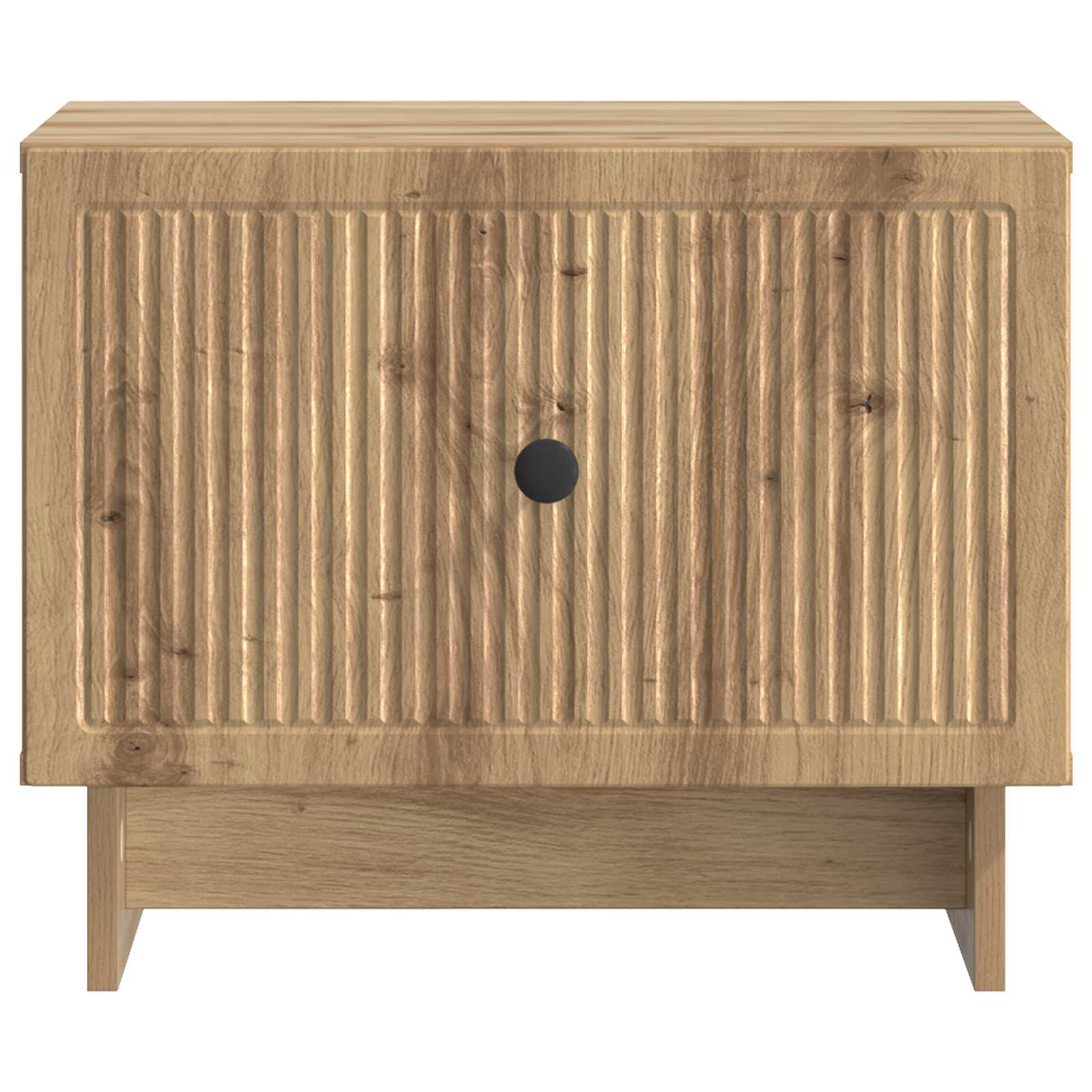 Salontafel Artisanaal eiken 49 x 50 x 40 cm Bewerkt hout - Afbeelding 4
