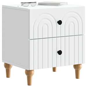 Noční skříňka 2 pcs Bílá 43 x 34,5 x 48 cm Kompozitní dřevo - obrázek 3