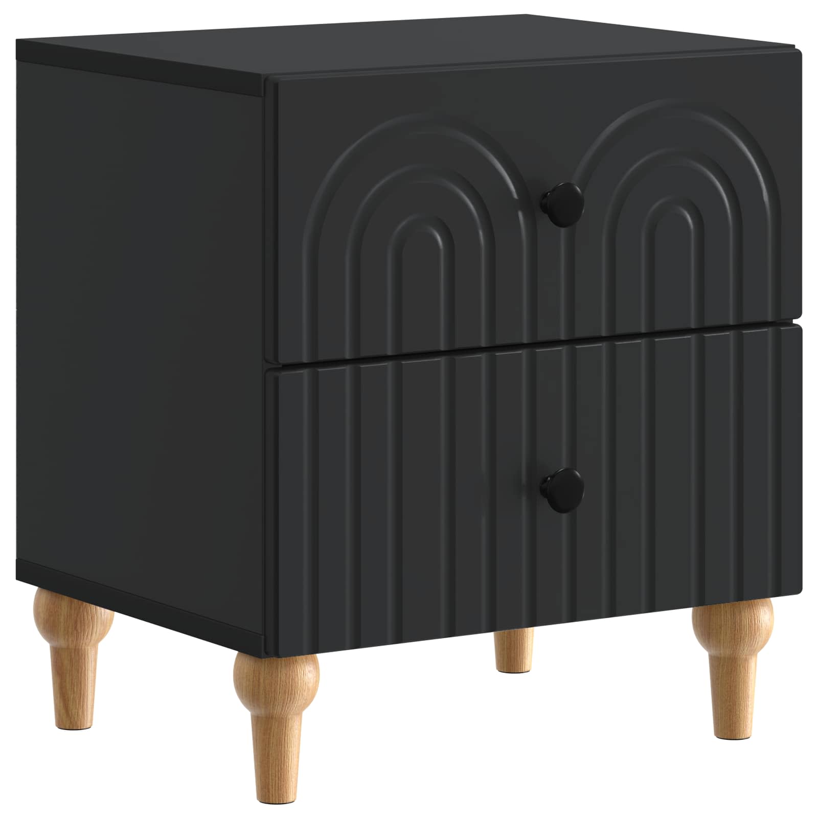 vidaXL Dulap de noapte Negru 43 x 34,5 x 48 cm Lemn prelucrat
