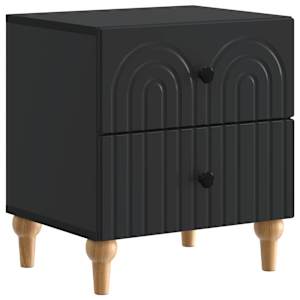 Noční skříňka 2 pcs Černá 43 x 34,5 x 48 cm Kompozitní dřevo - obrázek 5