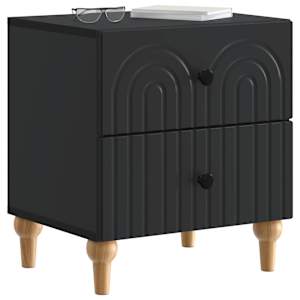 Noční skříňka 2 pcs Černá 43 x 34,5 x 48 cm Kompozitní dřevo - obrázek 3