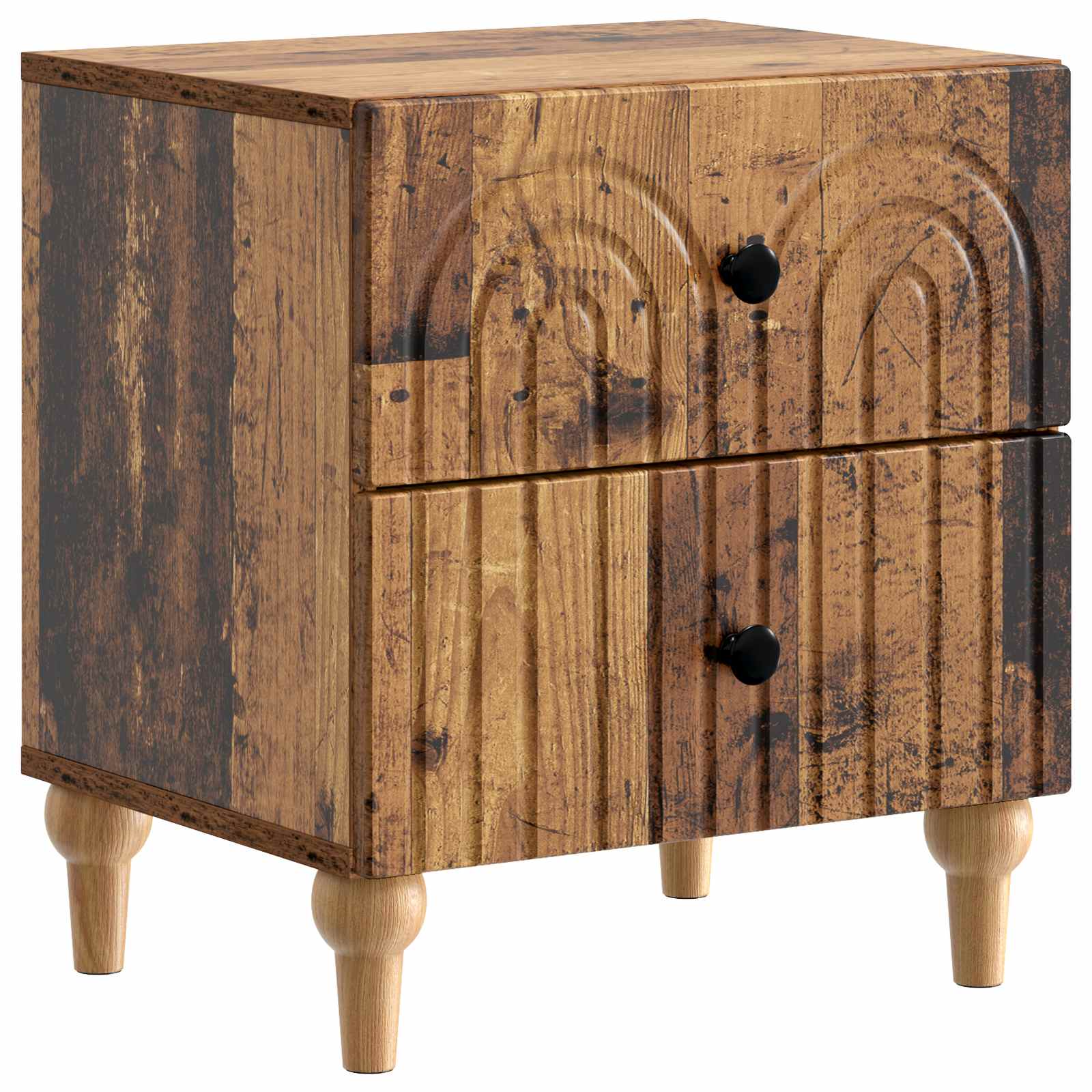 vidaXL Dulap de noapte Lemn vechi 43 x 34,5 x 48 cm Lemn prelucrat