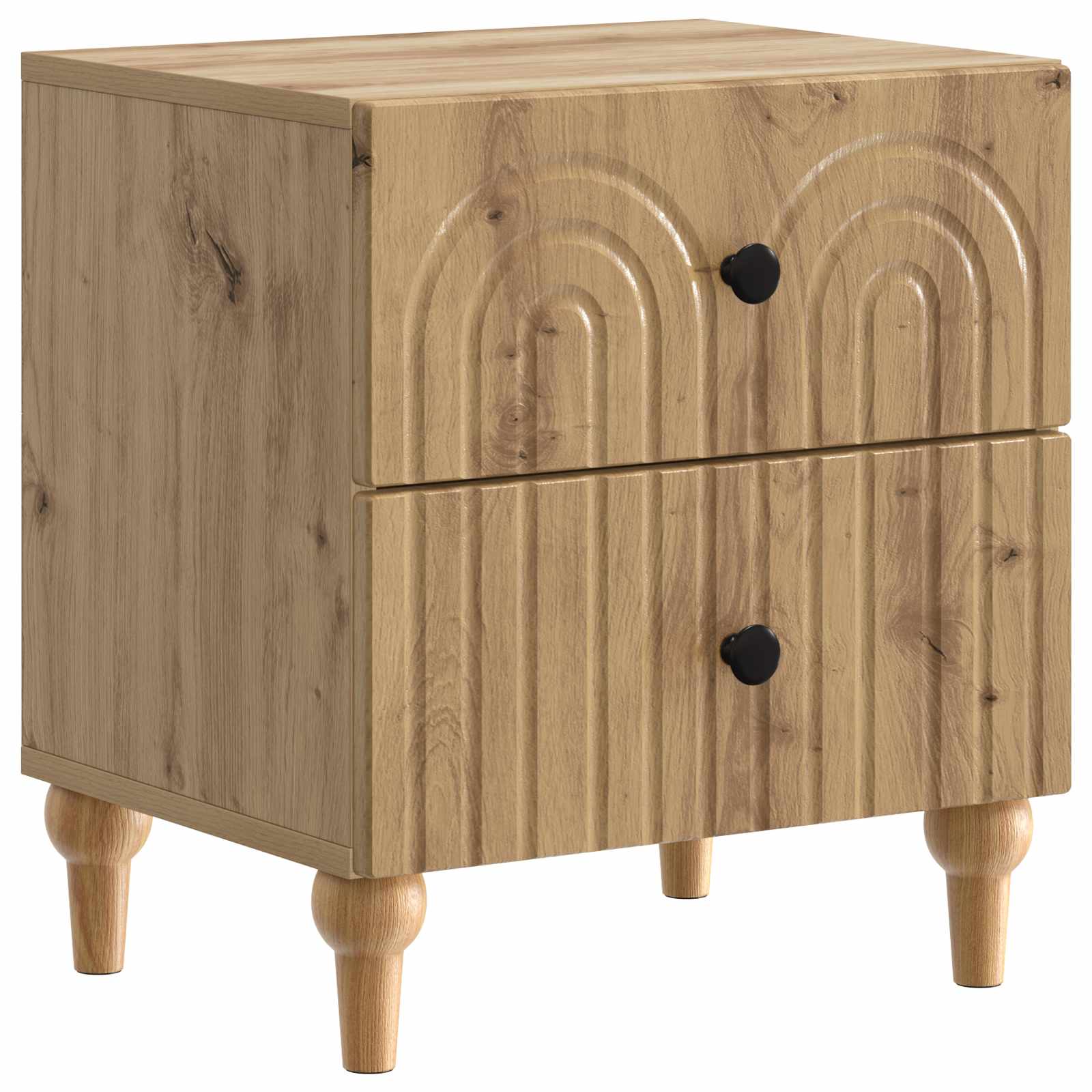 vidaXL Dulap de noapte cu sertar Stejar Artizanal 43 x 34,5 x 48 cm