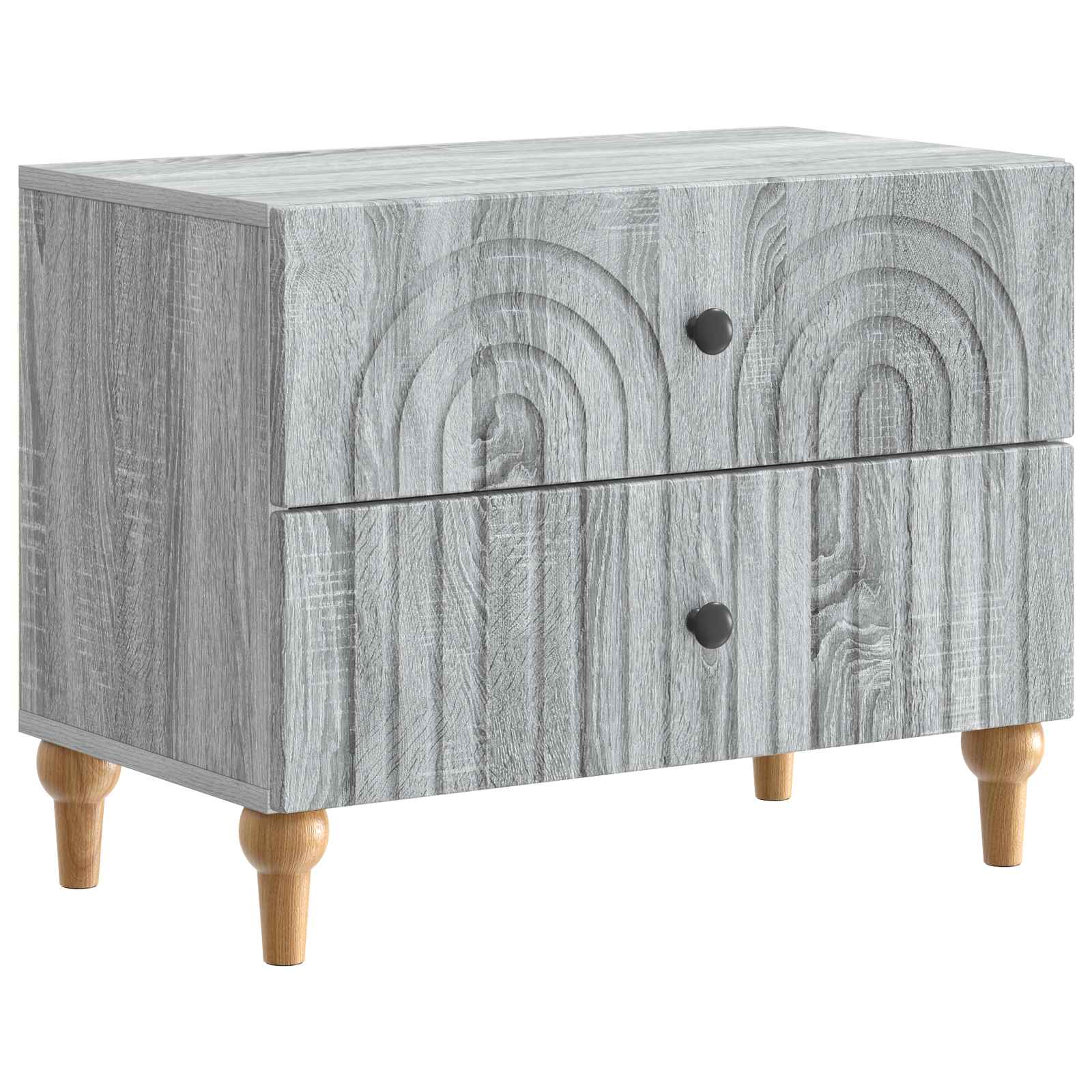 vidaXL Dulap de noapte Sonoma gri 62 x 34,5 x 48 cm Lemn prelucrat