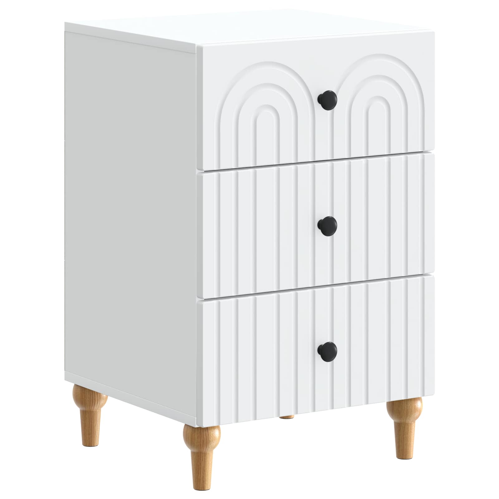 vidaXL Dulap de noapte cu sertar Alb 43x 41 x 66,5 cm Lemn prelucrat
