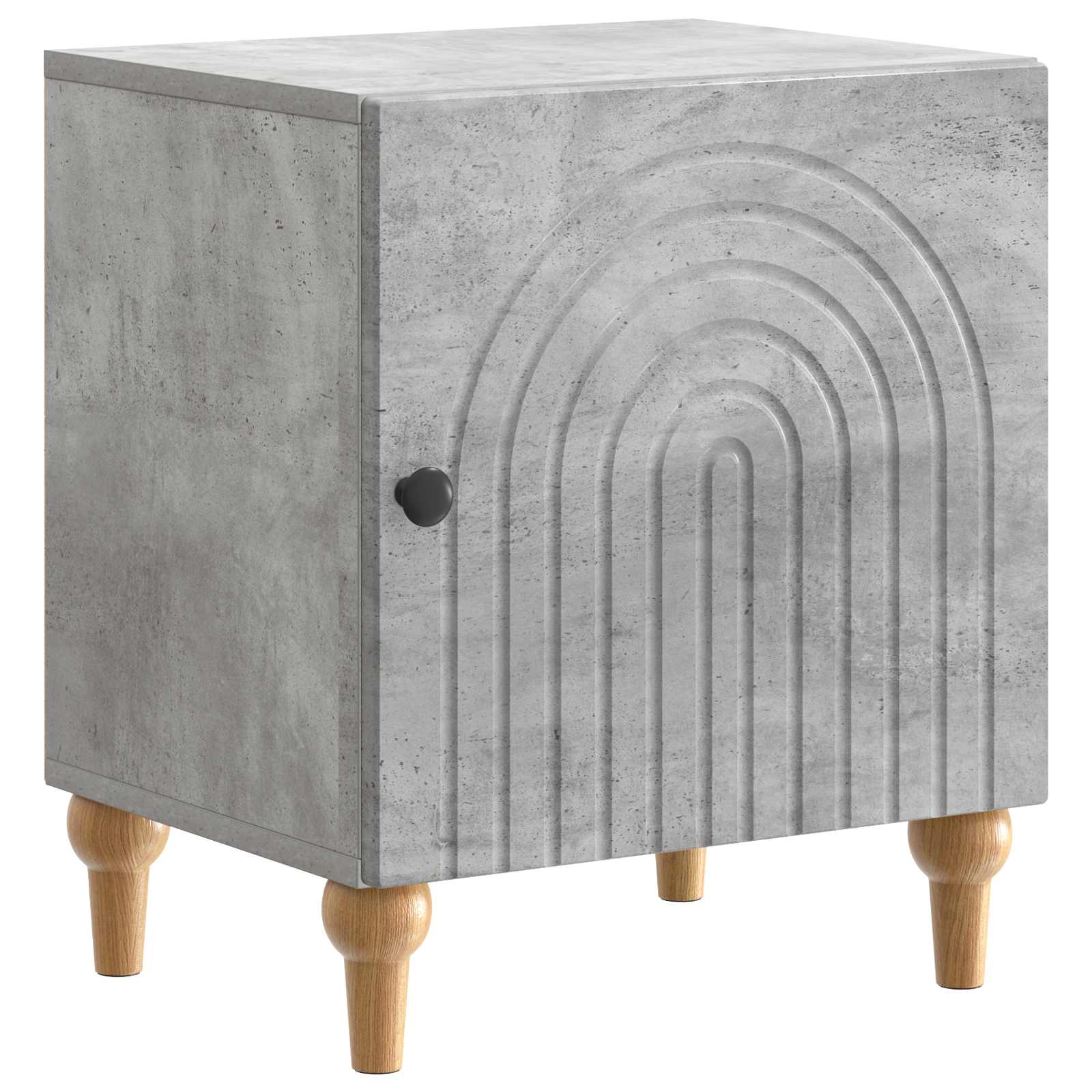 vidaXL Dulap de noapte Gri Beton 43 x 34,5 x 50 cm Lemn prelucrat