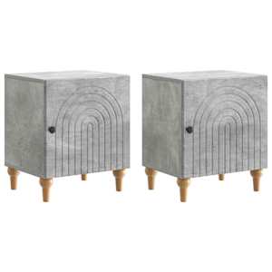 Noční skříňka 2 pcs Betonově šedá 43 x 34,5 x 50 cm - obrázek 2