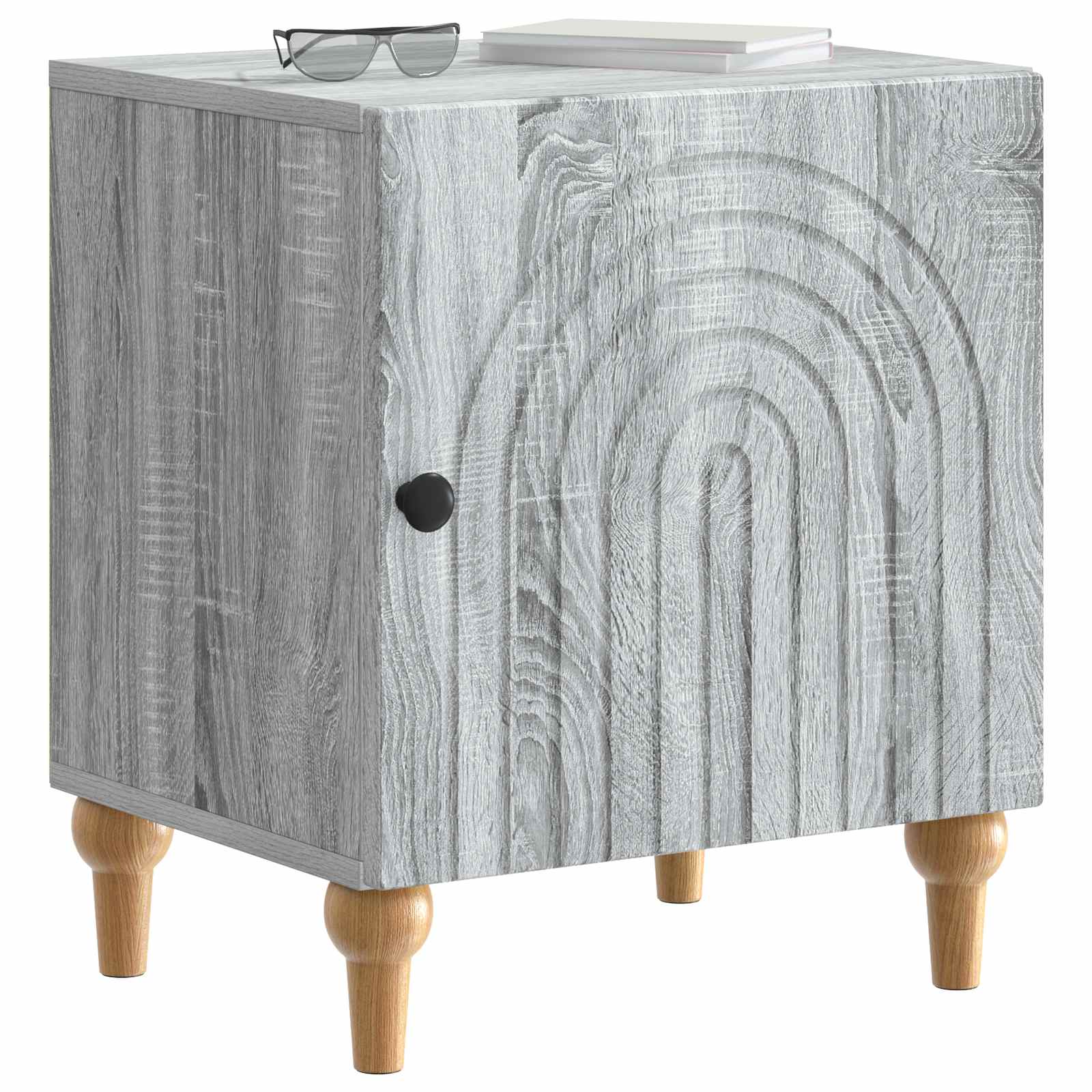 Nočna omarica Siva Sonoma 43 x 34,5 x 50 cm Inženirski les - slika 2