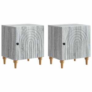 Nočna omarica 2 pcs Siva Sonoma 43 x 34,5 x 50 cm