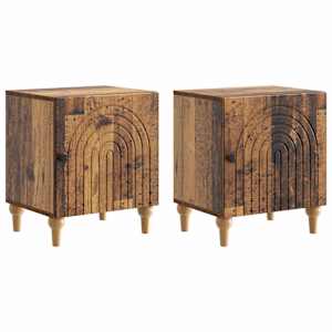 Noční skříňka 2 pcs Staré dřevo 43 x 34,5 x 50 cm - obrázek 2