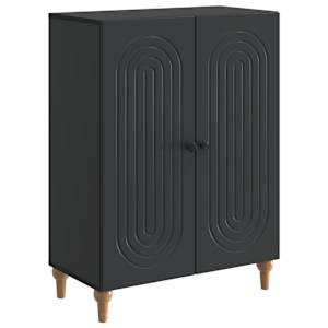 Servírovací skříň Černá 66 x 34,5 x 90 cm Kompozitní dřevo - obrázek 2
