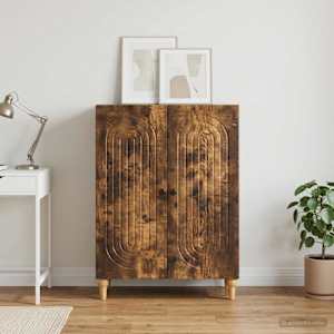 Servírovací skříň Kouřový dub 66 x 34,5 x 90 cm - obrázek 4