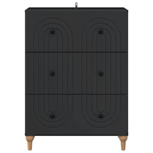 Skříň se zásuvkami Černá 66 x 34,5 x 90 cm Kompozitní dřevo - obrázek 6
