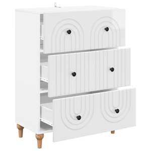 Skříň se zásuvkami Bílá s vysokým leskem 66 x 34,5 x 90 cm - obrázek 5