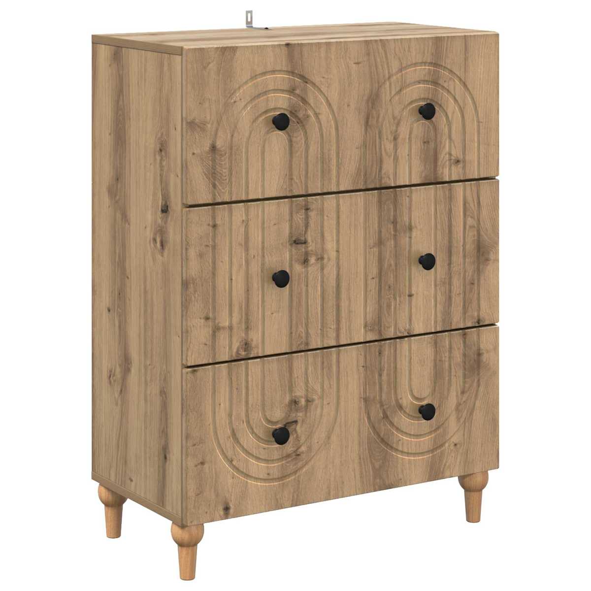 Skuffeskab 66 x 34,5 x 90 cm Konstrueret træ - Billede 2