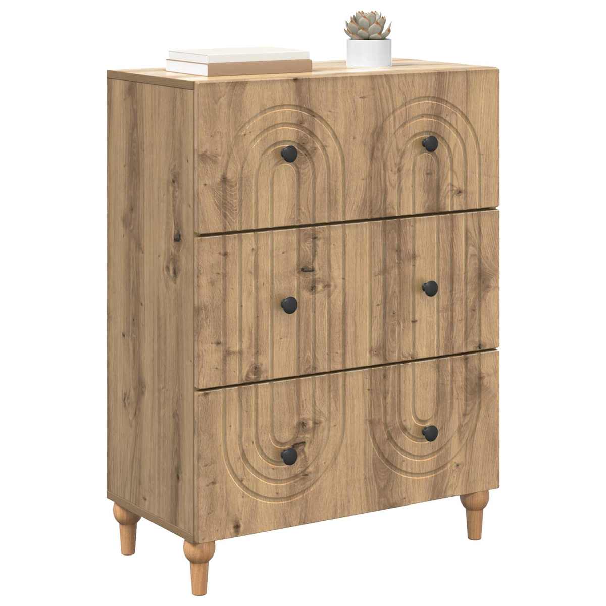 Skuffeskab 66 x 34,5 x 90 cm Konstrueret træ - Billede 3