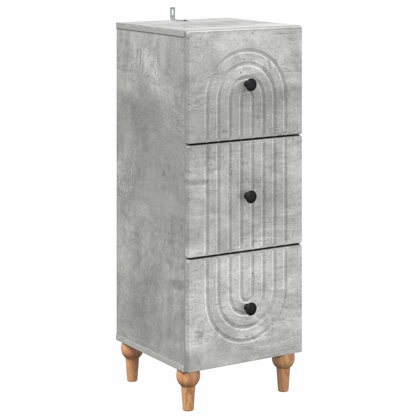 vidaXL Dulap cu sertare Gri Beton 33 x 34,5 x 90 cm Lemn prelucrat