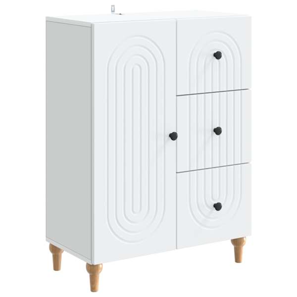 vidaXL K&otilde;ide Valge 66 x 34,5 x 90 cm Tehispuit