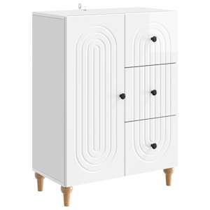 Servírovací skříň Bílá s vysokým leskem 66 x 34,5 x 90 cm - obrázek 2