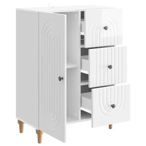 Servírovací skříň Bílá s vysokým leskem 66 x 34,5 x 90 cm - obrázek 5