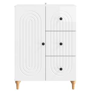 Servírovací skříň Bílá s vysokým leskem 66 x 34,5 x 90 cm - obrázek 6